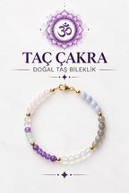 Taç Çakra & Gümüş Kapama Bileklik