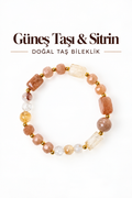 Güneş Taşı & Sitrin Bileklik