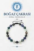 Boğaz Çakra & Zirkon Aparatlı Makrome Bileklik