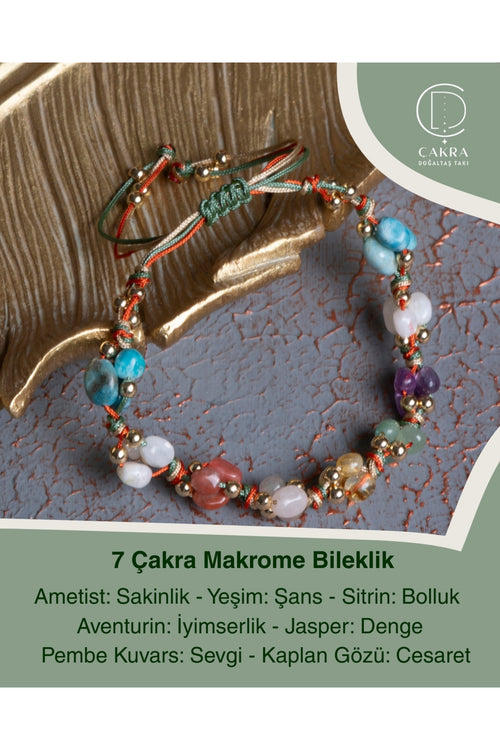 7 Çakra Makrome Bileklik — görsel 1
