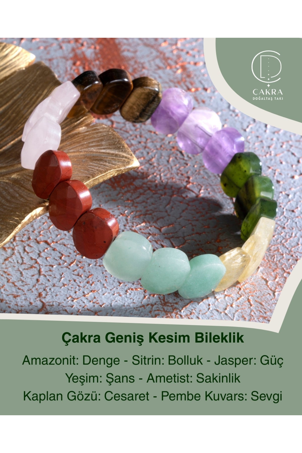 Çakra Geniş Kesim Bileklik — görsel 1