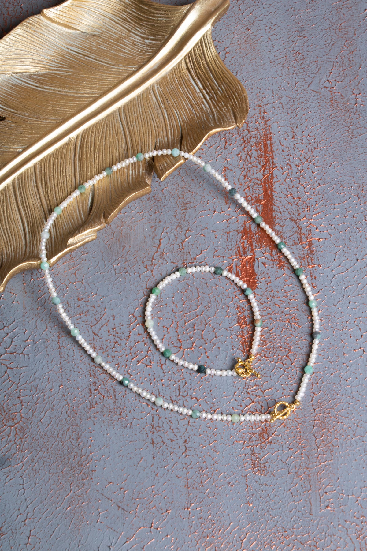 Zümrüt & İnci & Gümüş Aparatlı Set — görsel 3