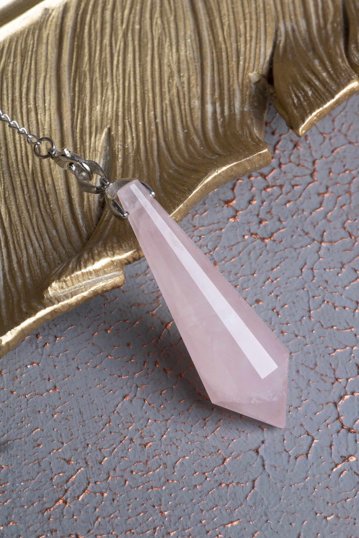 Pembe Kuvars Taşı Pandül Sarkaç — görsel 5