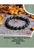 Kanada Yeşim & Hematit Bileklik — görsel 1