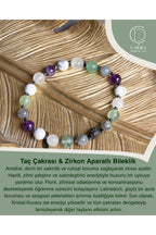 Taç Çakrası & Zirkon Aparatlı Bileklik — görsel 1