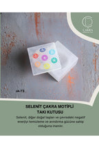 Selenit Çakra Motifli Kare Takı Kutusu — görsel 1