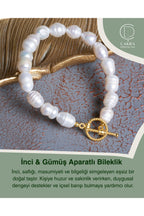 İnci & Gümüş Aparatlı Bileklik — görsel 1