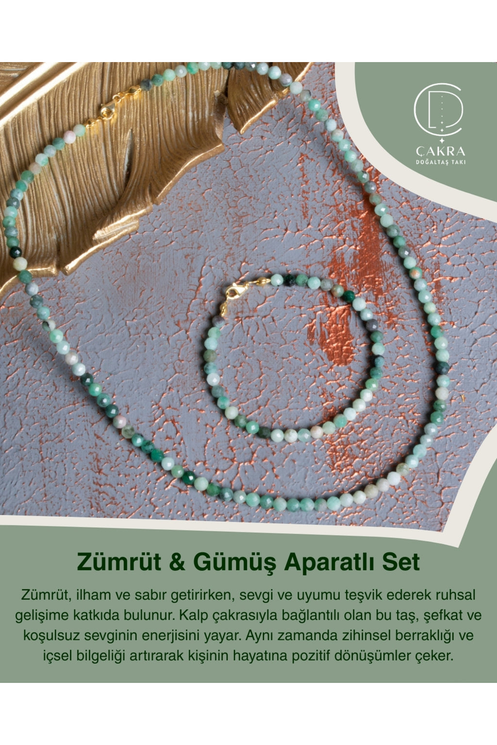Zümrüt & Gümüş Aparatlı Set — görsel 1