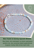 Mavi Kalsit & Gümüş Aparatlı Bileklik — görsel 1