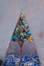Lapis Lazuli & Çakra Ağaçlı Piramit — görsel 4