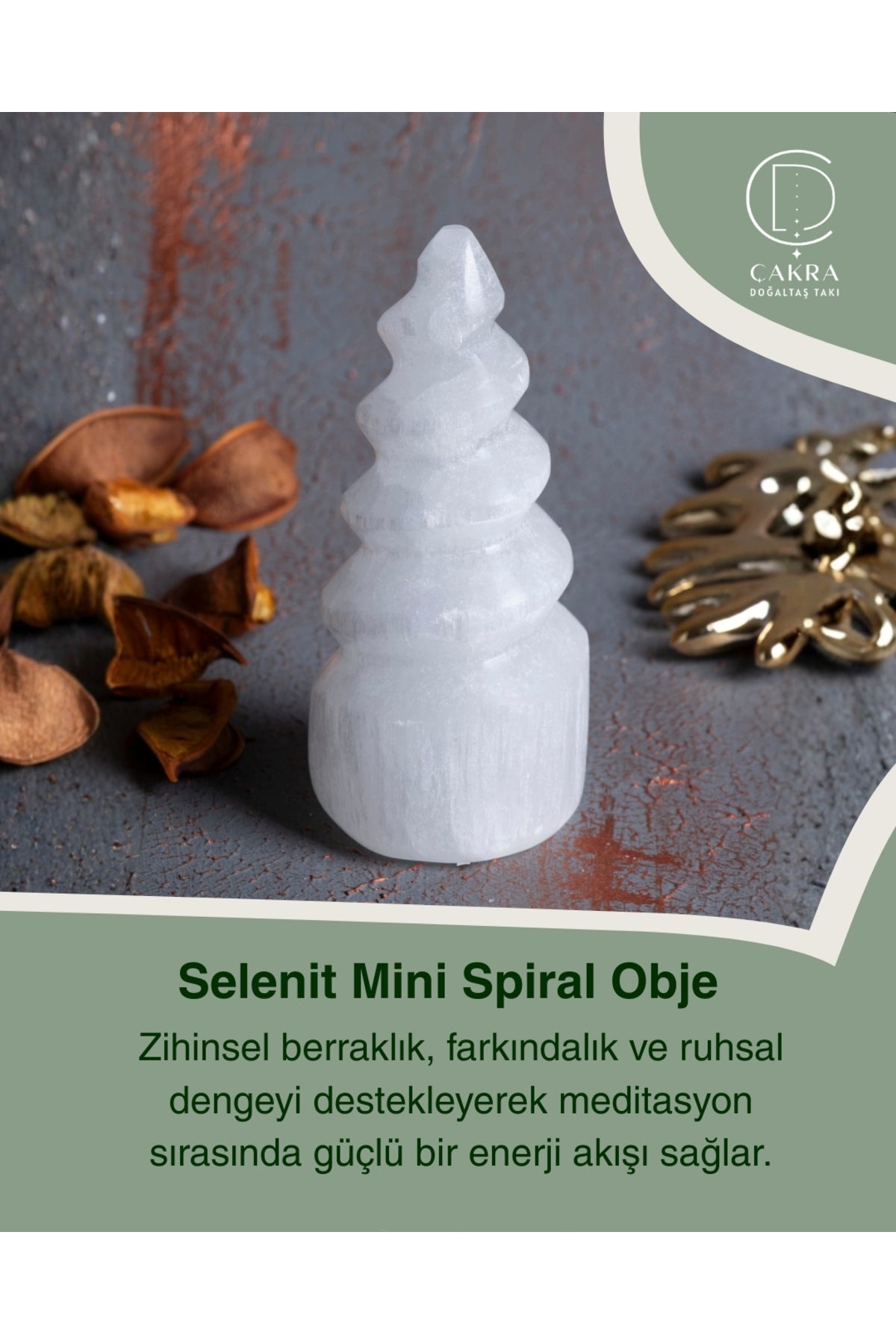 Selenit Mini Spiral Obje — görsel 1