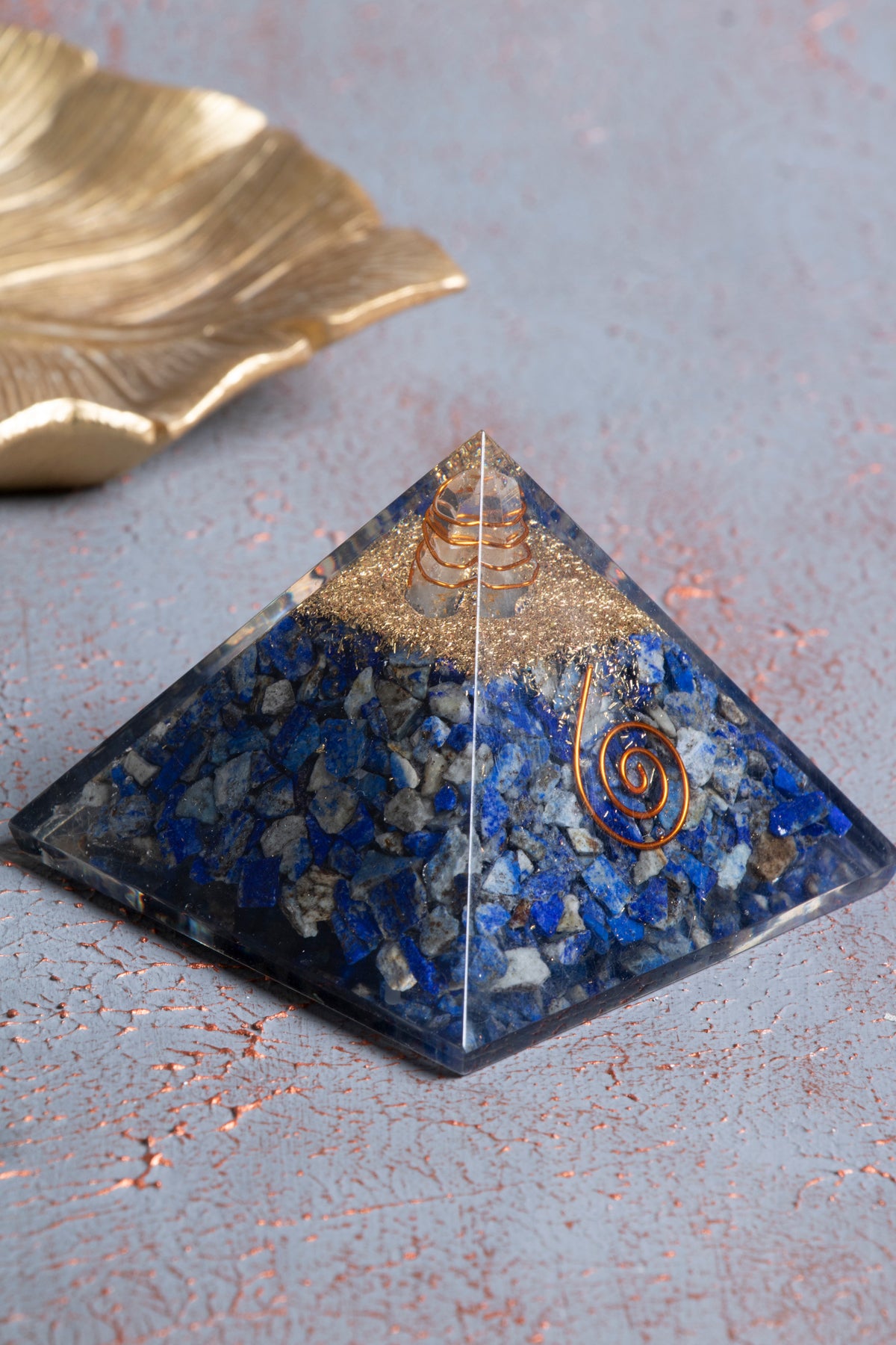 Lapis Lazuli Piramit Obje — görsel 3