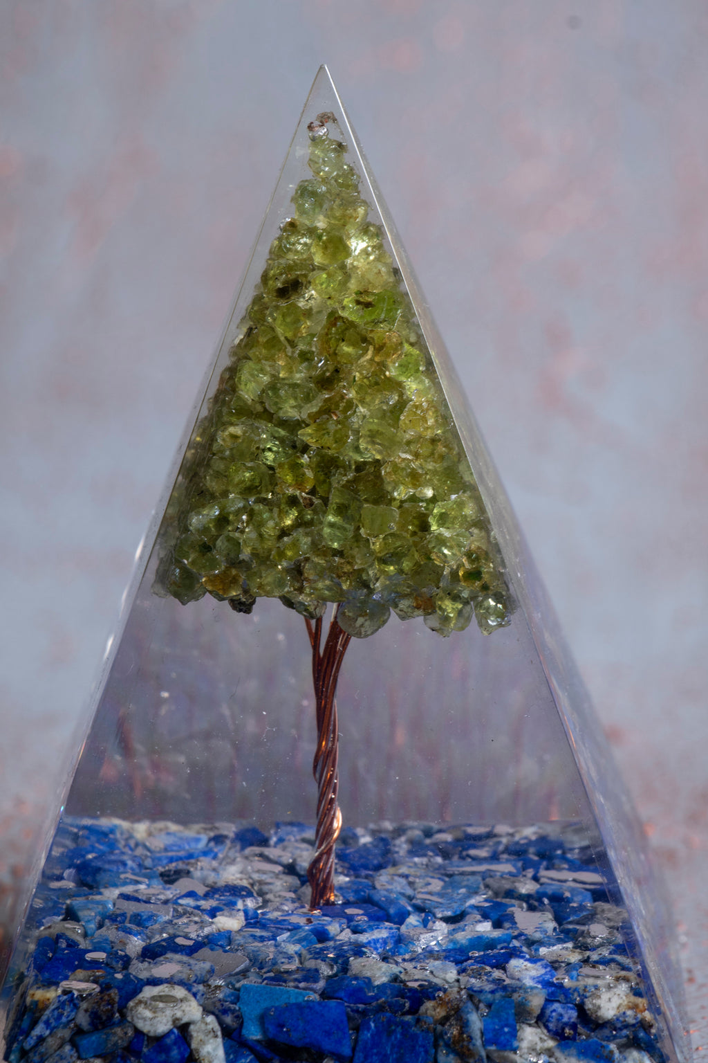 Lapis Lazuli & Zebercet Ağaçlı Piramit — görsel 4