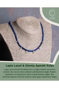 Lapis Lazuli & Gümüş Aparatlı Kolye — görsel 1