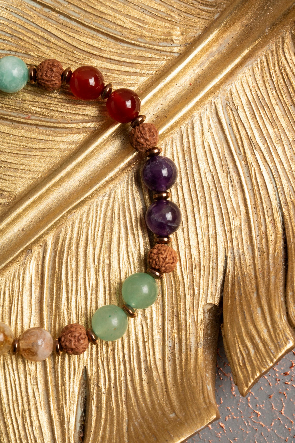 Sertifikalı Doğal Aventurin, Lapis Lazuli, Akik, Amazonit, Sitrin, Apatit ve Jasper Taşı Bileklik — görsel 3