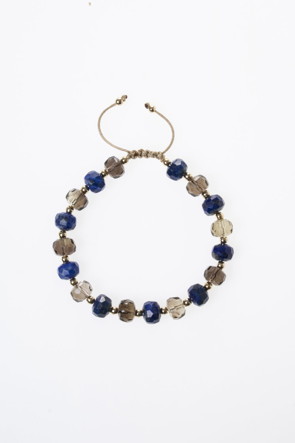 Dumanlı Kuvars & Lapis Lazuli Makrome Bileklik — görsel 6
