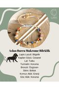 Aslan Burcu Makrome Bileklik — görsel 1