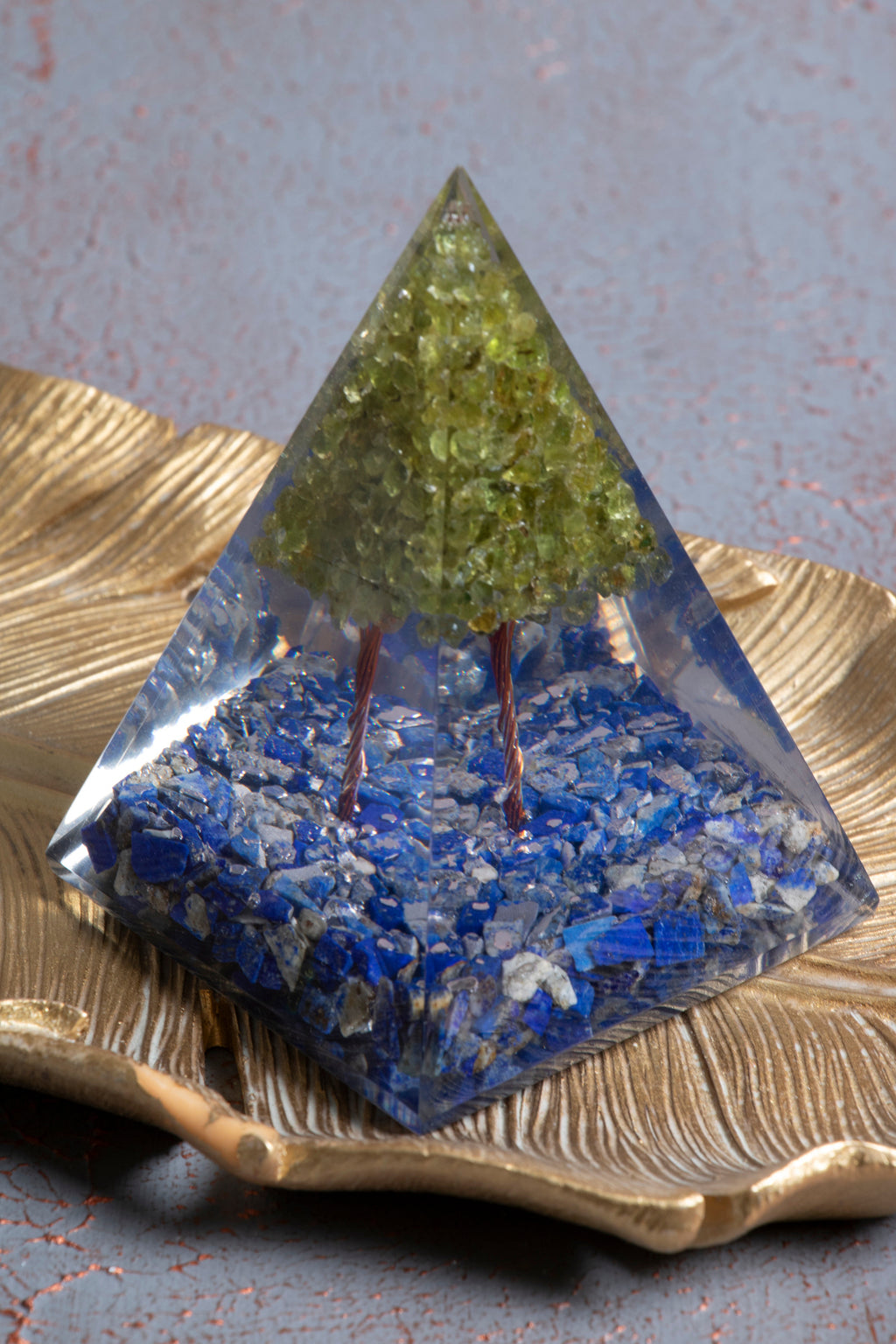 Lapis Lazuli & Zebercet Ağaçlı Piramit — görsel 3