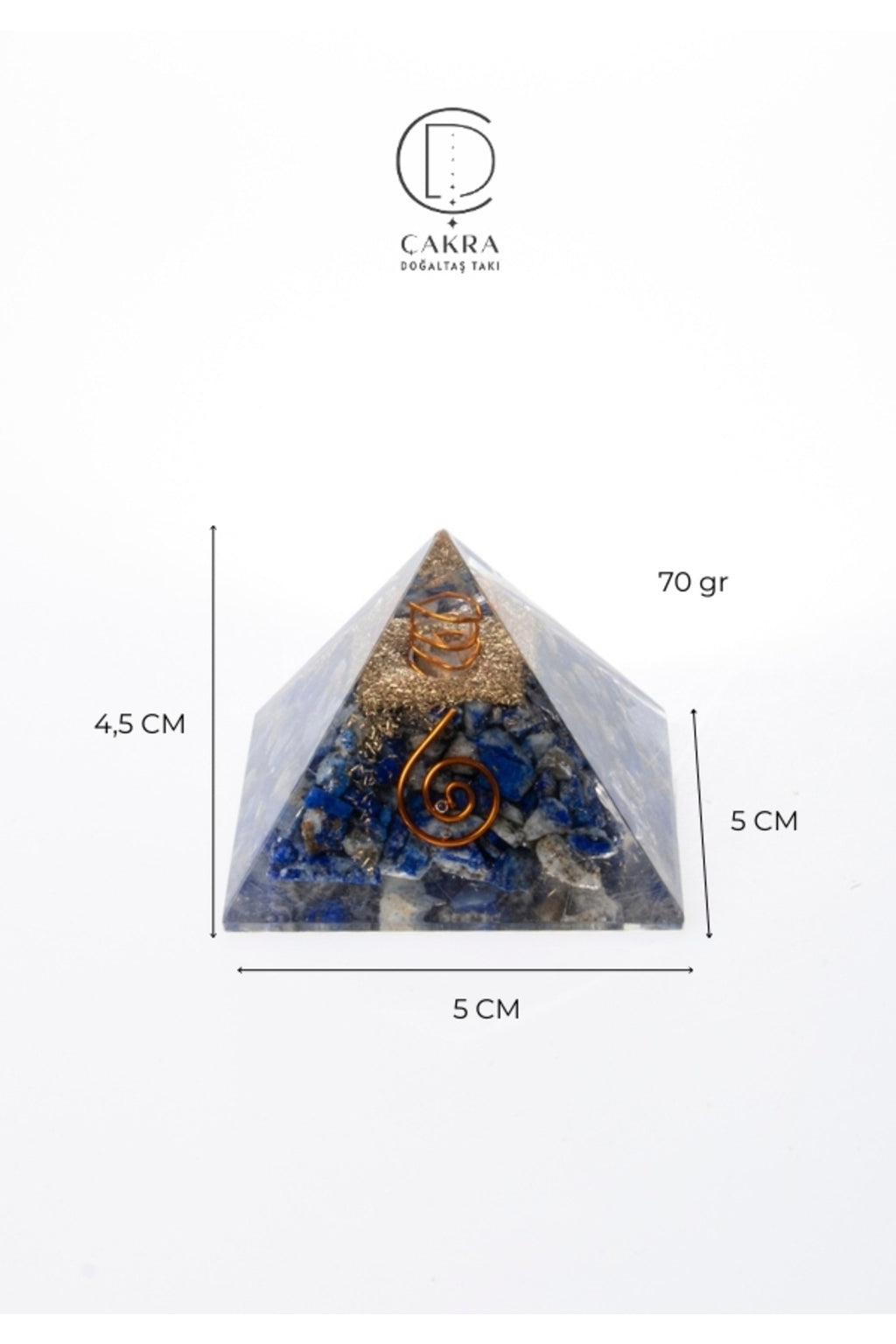 Sertifikalı Lapis lazuli Piramit — görsel 6