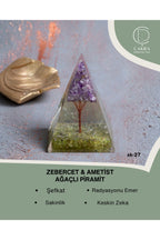 Zebercet & Ametist Ağaçlı Piramit — görsel 1
