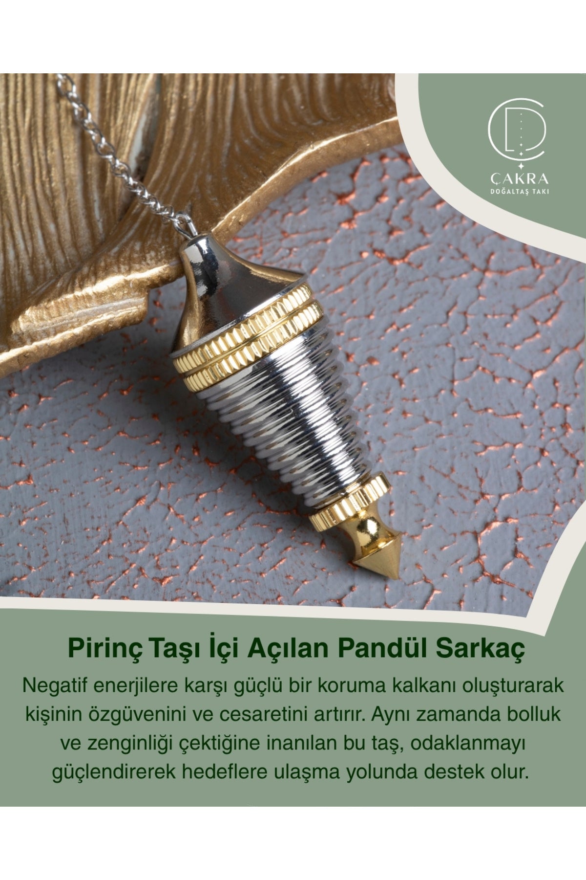 Pirinç Taşı İçi Açılan Pandül Sarkaç — görsel 1