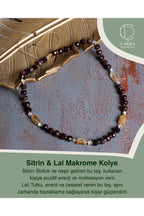 Sitrin & Lal Makrome Kolye — görsel 1
