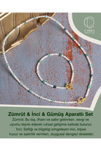 Zümrüt & İnci & Gümüş Aparatlı Set — görsel 1
