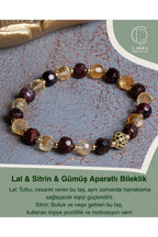 Lal & Sitrin & Gümüş Aparatlı Bileklik — görsel 1