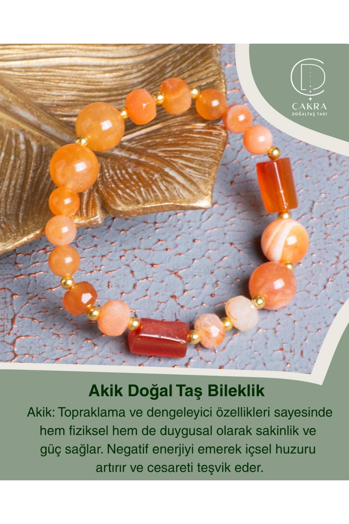 Akik Doğal Taş Bileklik — görsel 1