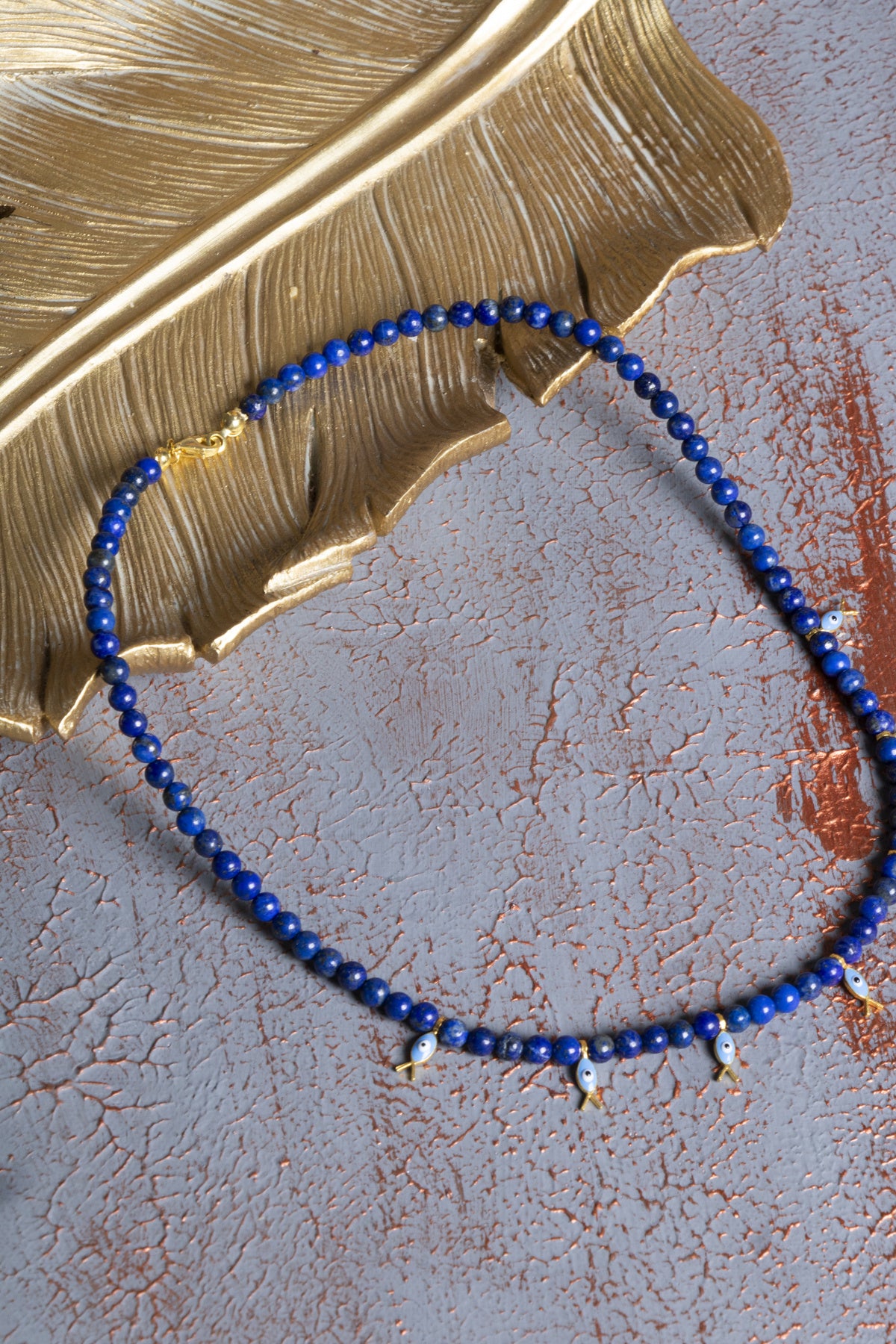 Lapis Lazuli & Gümüş Aparatlı Kolye — görsel 5