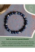 Safir & Gümüş Aparatlı Bileklik — görsel 1