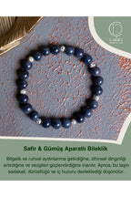 Safir & Gümüş Aparatlı Bileklik — görsel 1