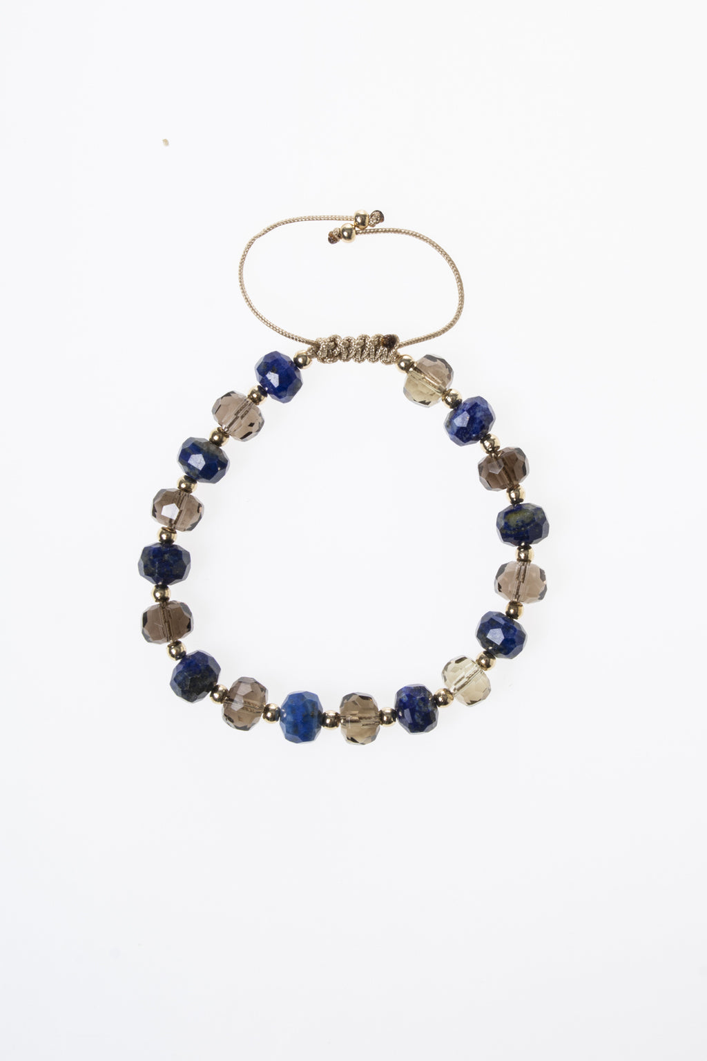 Dumanlı Kuvars & Lapis Lazuli Makrome Bileklik — görsel 6