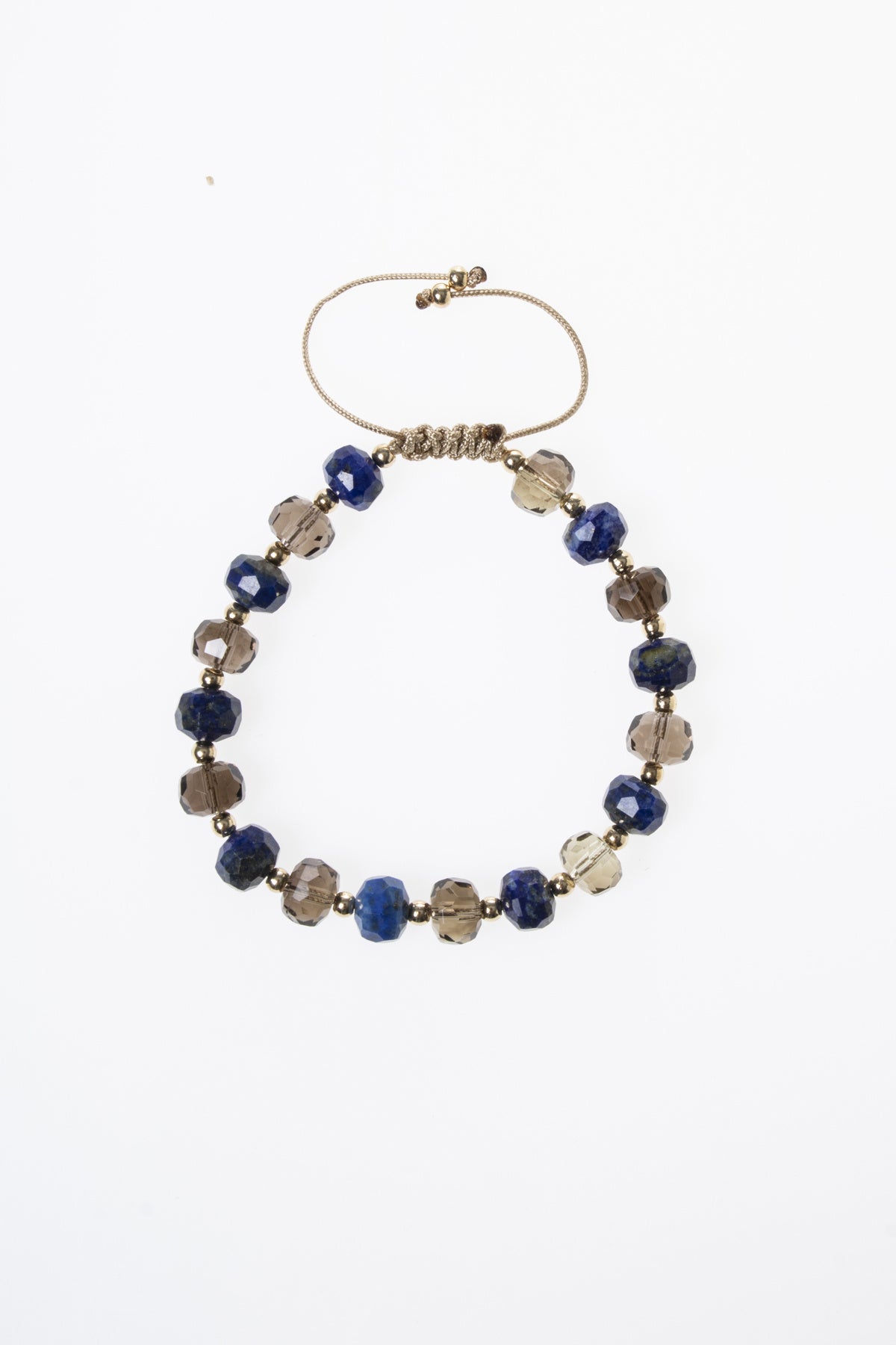 Dumanlı Kuvars & Lapis Lazuli Makrome Bileklik — görsel 6