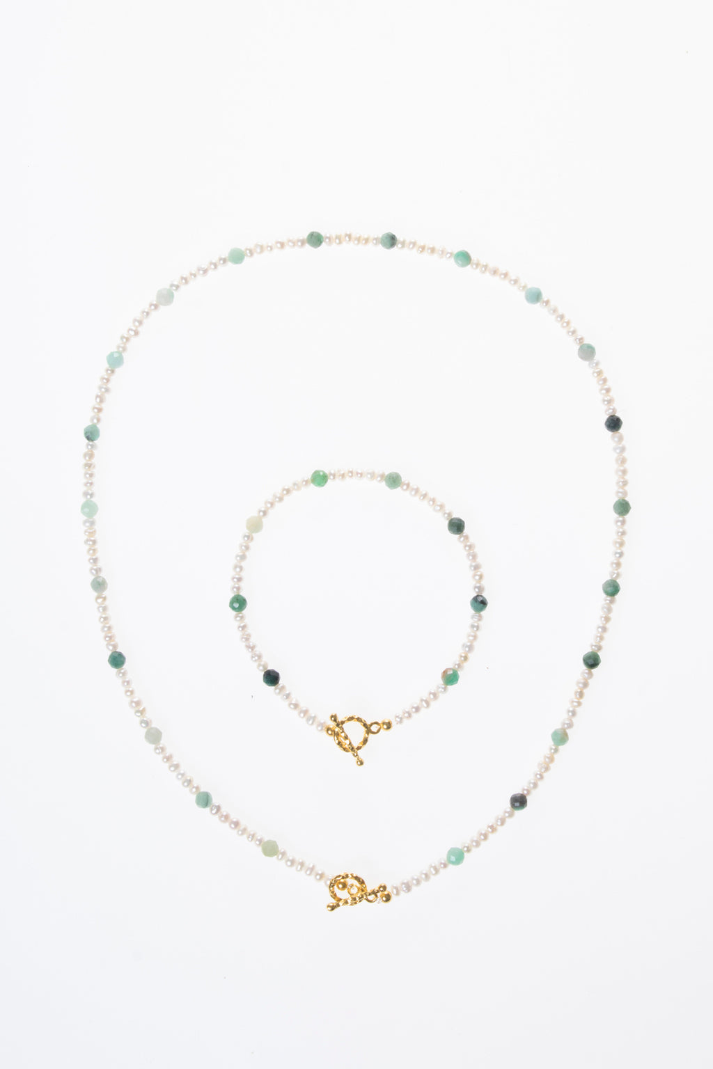 Zümrüt & İnci & Gümüş Aparatlı Set — görsel 6