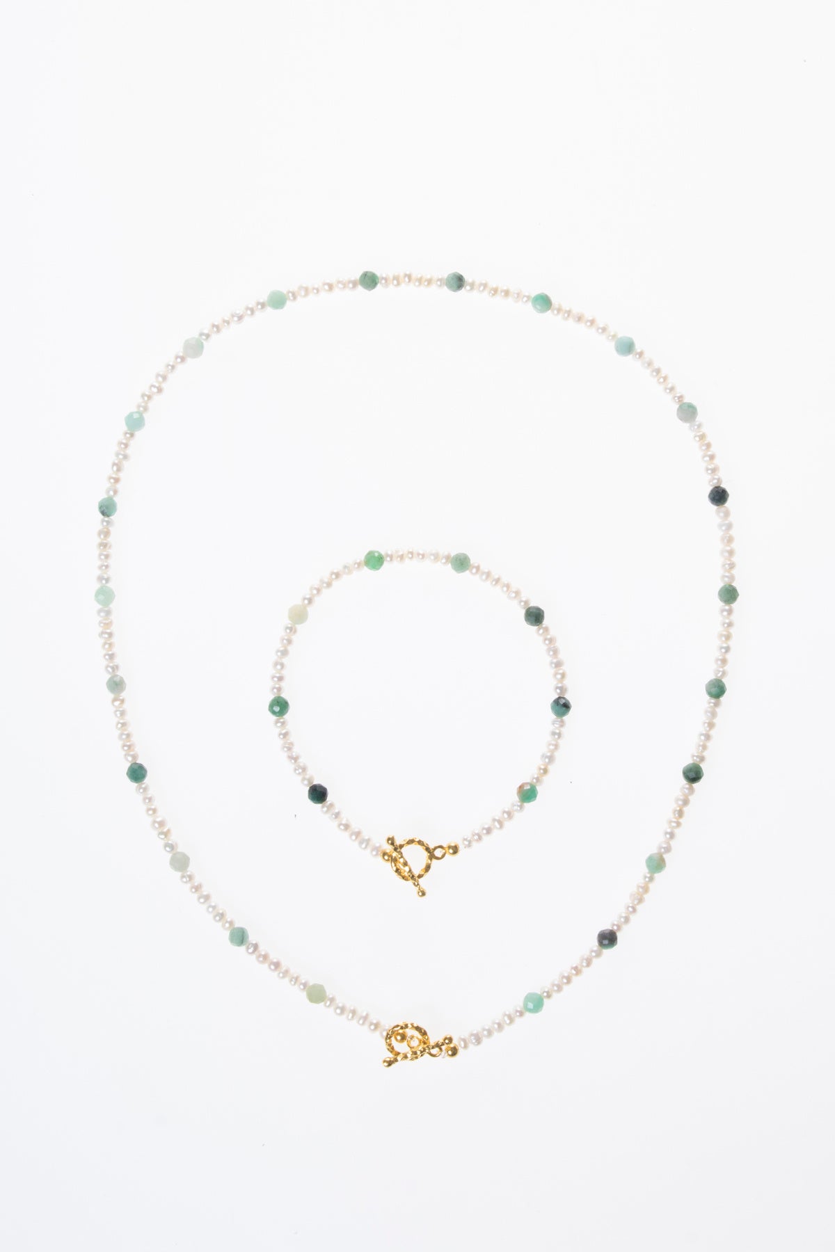 Zümrüt & İnci & Gümüş Aparatlı Set — görsel 6