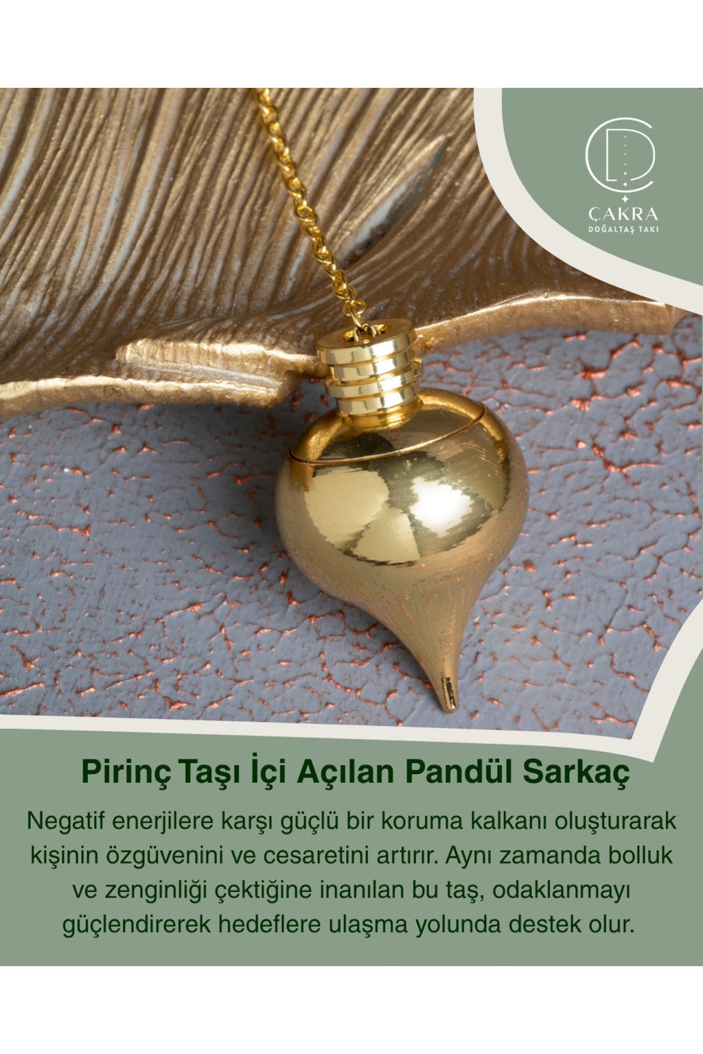 Pirinç Taşı İçi Açılan Pandül Sarkaç — görsel 1