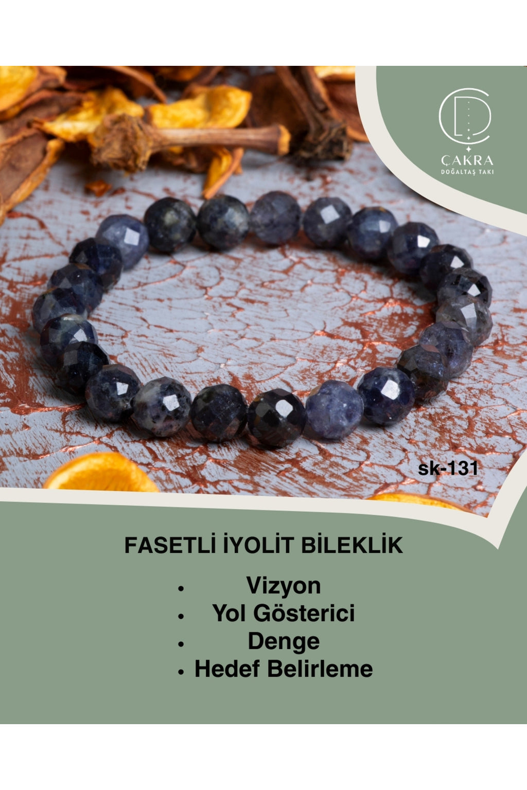 Fasetli İyolit Bileklik — görsel 1