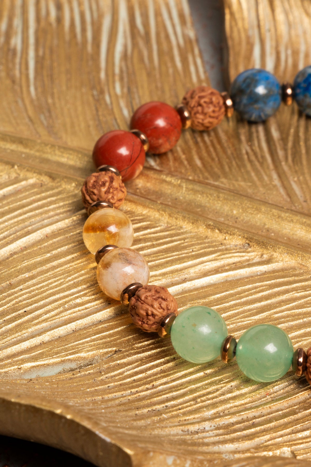 Sertifikalı Doğal Aventurin, Lapis Lazuli, Akik, Amazonit, Sitrin, Apatit ve Jasper Taşı Bileklik — görsel 2