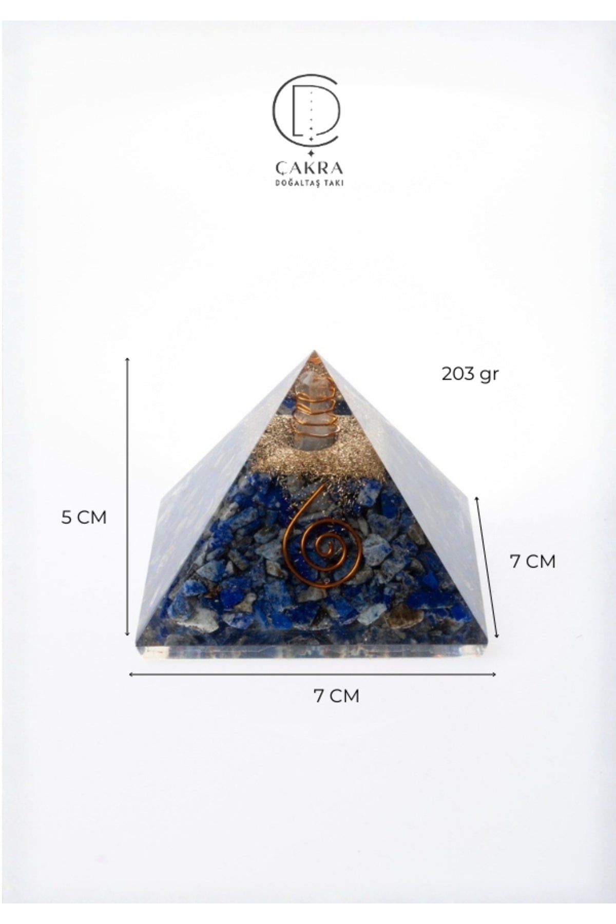 Lapis Lazuli Piramit Obje — görsel 6