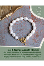 İnci & Gümüş Aparatlı Bileklik — görsel 1