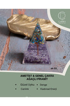 Ametist & Genel Çakra Ağaçlı Piramit — görsel 1