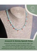 Amazonit & Gümüş Aparatlı Kolye — görsel 1