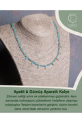Apatit & Gümüş Aparatlı Kolye — görsel 1