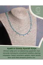 Apatit & Gümüş Aparatlı Kolye — görsel 1