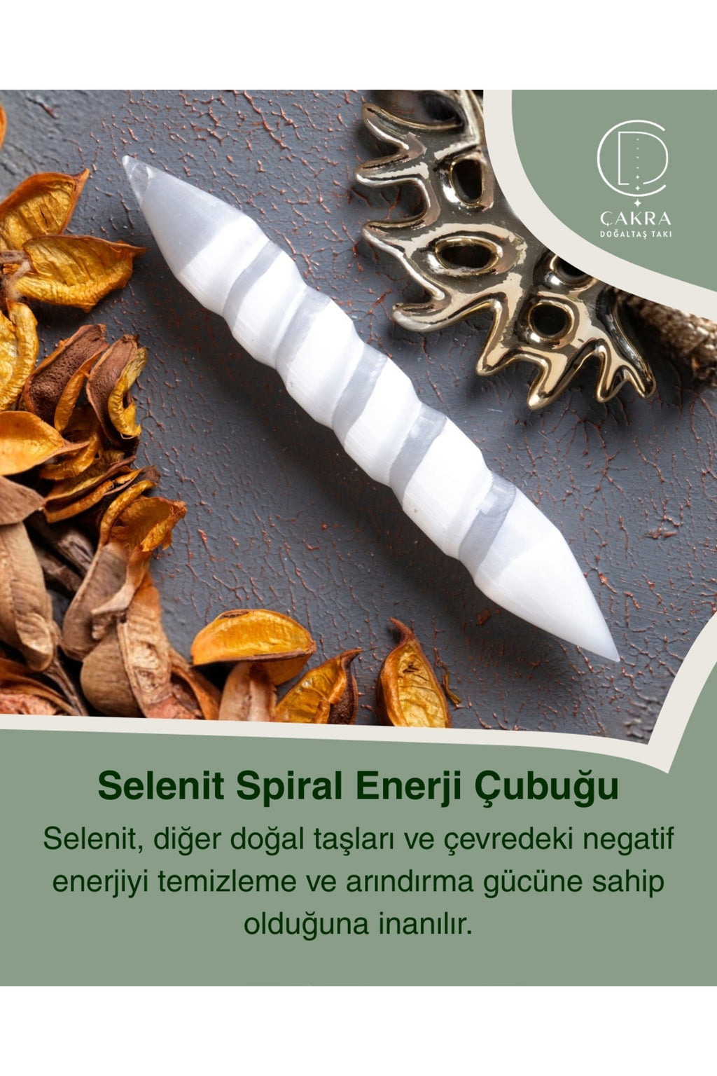 Selenit Spiral Enerji Çubuğu — görsel 1