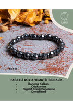 Fasetli Koyu Hematit Bileklik — görsel 1