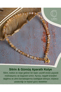 Sitrin & Gümüş Aparatlı Kolye — görsel 1