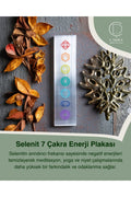 Selenit 7 Çakra Enerji Plakası — görsel 1