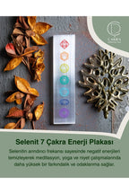 Selenit 7 Çakra Enerji Plakası — görsel 1